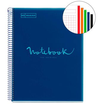 MIQUELRIUS Cahier Notebook Emotions Spirale A4 séyès 80 feuilles -  Turquoise - Carnet - LDLC