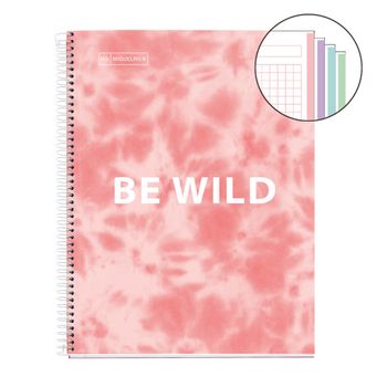 Cuaderno A4 Notebook 4 Antiviral Tie Dye Rosa 120 Hojas