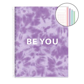 Cuaderno A4 Notebook 4 Antiviral Tie Dye Lavanda 120 Hojas