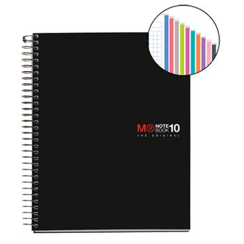 Cuaderno A5 Notebook 10 Pp Negro 200 Hojas