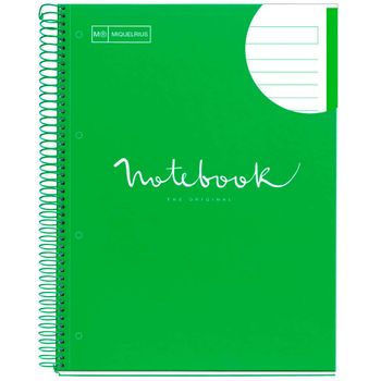 Cuaderno A4 Notebook 1 Pauta Emotions Verde 80 Hojas