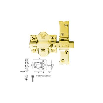 Cerrojo 201-r/80 Dorado Fac