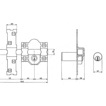 FAC Cerrojo FAC 301LP/80 con sistema L