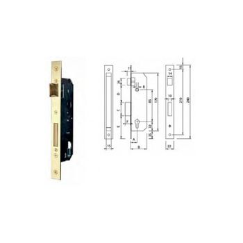 Cerradura Embutir Madera 801/50 Pic.rt Laton Fac