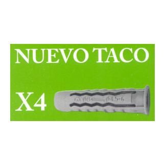 Tacos Nylon  8mm. X4 Tipo X C-100