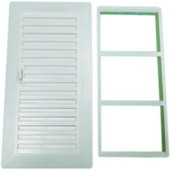 Rejilla ventilación baño PVC 9.8x22.5 cm con marco - Brico Profesional