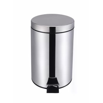 Cubo Basura Inox Con Pedal Marca Vivahogar