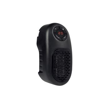 Mini Calefactor de Enchufe a Pared 400W Negro Thinia Home