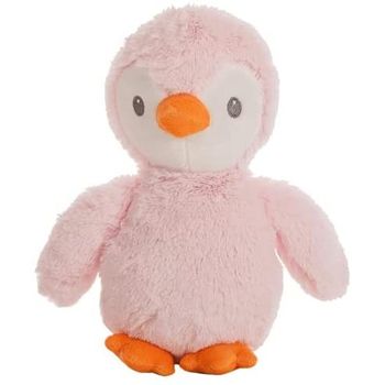 Peluche Pingüino Rosa 22cm Con Manta Coral