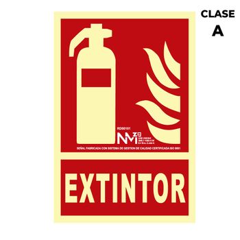 Seãal De Extinciãn ''extintor'' Clase A (pcv 1mm) 21x30cm - Neoferr..