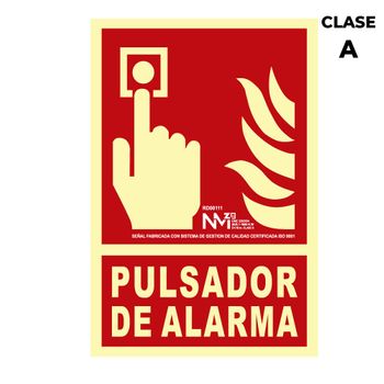 Seãal De Extinciãn ''pulsador De Alarma'' Clase A (pvc 1mm) 21x30cm - Neoferr..