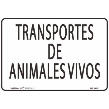 Se¥al Pvc Transportes De Animales Vivos 30x40 Cm