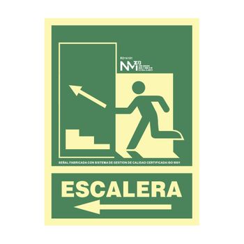 Seãal De Evacuaciãn ''escalera'' Sup Izq Clase B (pvc 07mm) 224x30cm - Neoferr..
