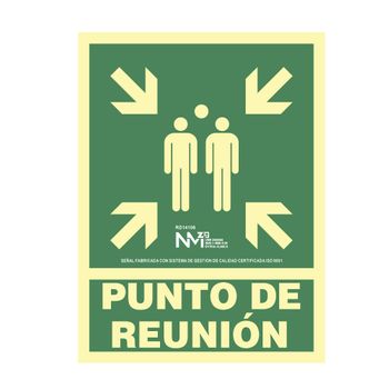 Seãal De Evacuaciãn ''punto De Reunion'' Clase B (pvc 07mm) 224x30cm - Neoferr..