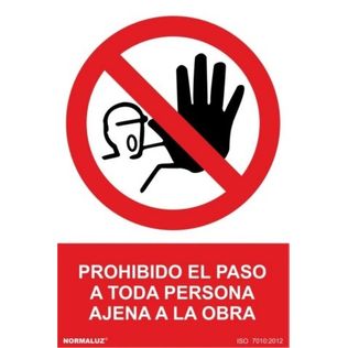 Cartel prohibido el paso 21x30cm