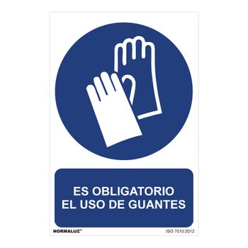 Seãal Uso Obligatorio ''es Obligatorio El Uso De Guantes'' (pvc 07mm) 30x40cm - Neoferr..