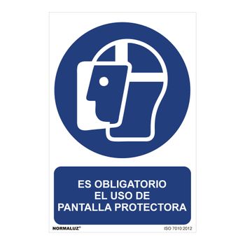 Seãal Uso Obligatorio ''es Obligatorio El Uso De Pantalla Protectora'' (pvc 07mm) 30x40cm - Neoferr..