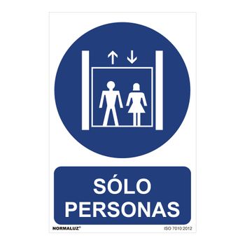 Seãal Uso Obligatorio ''sãlo Personas'' (pvc 07mm) 30x40cm - Neoferr..