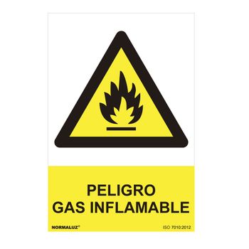 Seãal Peligro ''peligro Gas Inflamable'' (pvc 07mm) 30x40cm - Neoferr..