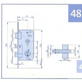 Cerradura Embutir 48-80 Fl