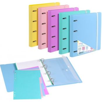 Oxford, Archivador 4 Anillas Con Recambio 100 Hojas, Europeanbinder Touch  A4+, Color Aqua con Ofertas en Carrefour