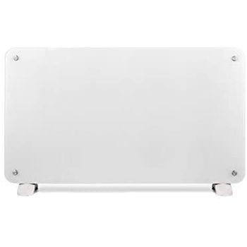 Haverland Osyris-20 | Convector Cristal | 2000w | Portátil / Pared | Calefactor Eléctrico Programable | Termostato Digital Lcd | Timer | Diseño Elegante | Soportes Incluidos | Blanco