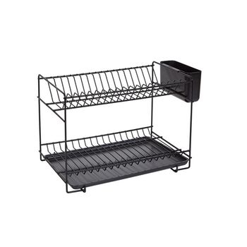 Escurreplatos De 2 Niveles De Acero Homcom 65x31,5x52,5 Cm-negro con  Ofertas en Carrefour