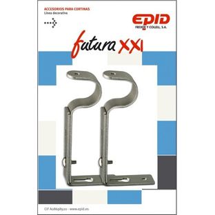 Soporte Barra Cortina 19mm Extensible Metal Niquel Futura 21 Epid