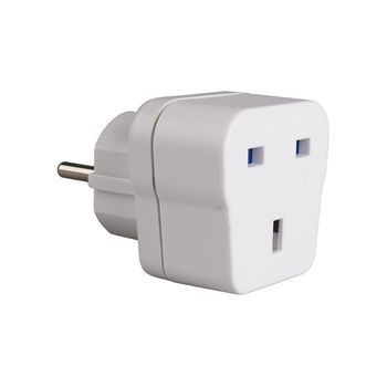 Adaptador Ingles Con T/tl (para Viajar A España) 13a 4,8mm Blanco Av1 Solera