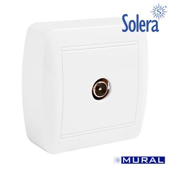 Toma De Señal Unica Para Tv 74x72x28mm S Mural Solera - Neoferr*