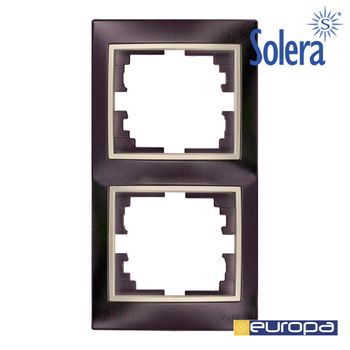 Marco Vertical Para 2 Elementos Negro 81x154x10mm Seuropa Solera - Neoferr*