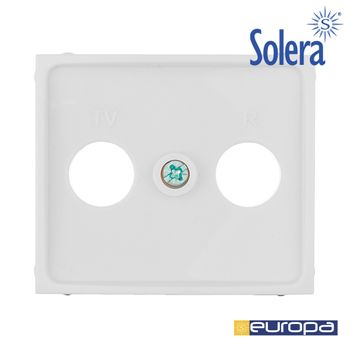 Tapa Universal Sin Marco Para Toma De Señal Tv/r Color Blanco Seuropa Solera - Neoferr*