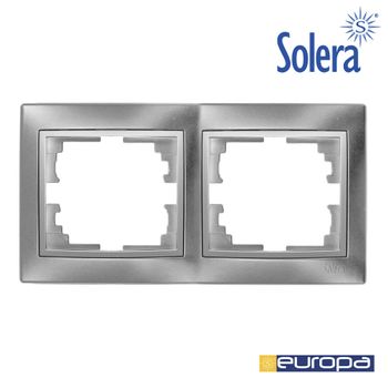 Marco Para 2 Elementos Horizontal Plata 154x81x10mm Seuropa Solera - Neoferr*