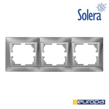 Marco Para 3 Elementos Horizontal Plata 225x81x10mm Seuropa Solera - Neoferr*