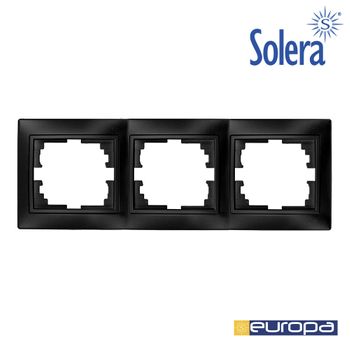 Marco Para 3 Elementos Horizontal Grafito 225x81x10mm Seuropa Solera - Neoferr*