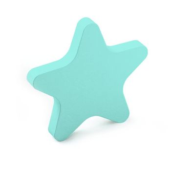 Pomo Forma Estrella Madera 90x90x27 Mm Azul