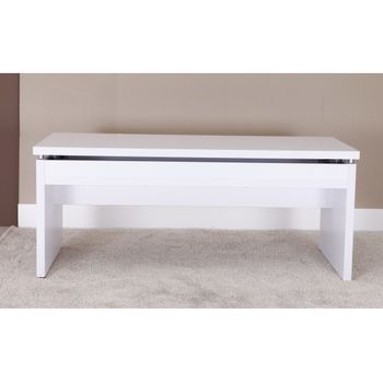 Mesa De Centro Manhattan 2028 Topkit 51x120x50 Cm - Blanco