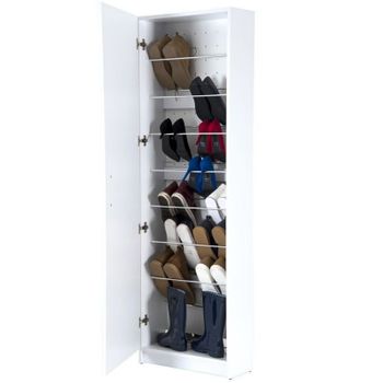 Topkit | Mueble Zapatero Con Espejo Danubio 56ab | Medidas 171 X 54 X 24 Cm | Armario Zapatero | Zapatero Con Espejo | Blanco