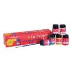 La Pajarita Pinturas   Caja 6 Ud Satinada Agua + Pincel Div Colores Pte