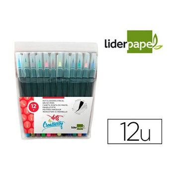 Estuche 10 rotuladores punta pincel, colores pastel, solubles en agua. -  ArtBendix