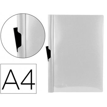 Carpeta Liderpapel Dossier Pinza Lateral Polipropileno Din A4 Transparente 60 Hojas Pinza Deslizante