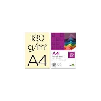 Cartulina Liderpapel A4 180g/m2 Crema Paquete De 100