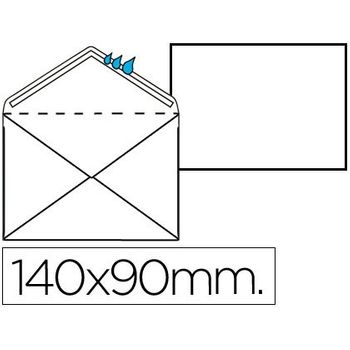 Sobre Blanco Registro Extra 90 X 140 Mm -caja 100