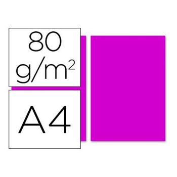 Papel Color Liderpapel A4 80g/m2 Fucsia Paquete De 100