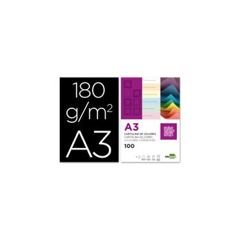 Cartulina Liderpapel A3 180g/m2 Negro Paquete De 100