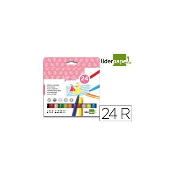 Rotulador Liderpapel Jumbo Caja 24 Colores