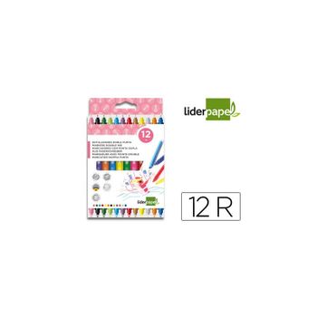 Rotulador Liderpapel Duo Caja 12 Colores