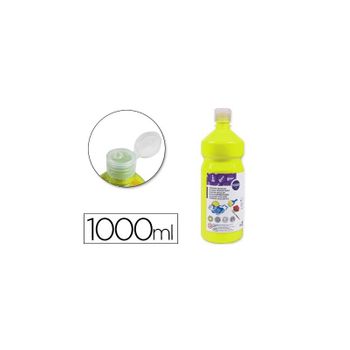 Tempera Liquida Liderpapel Escolar 1000 Ml Amarillo Limon