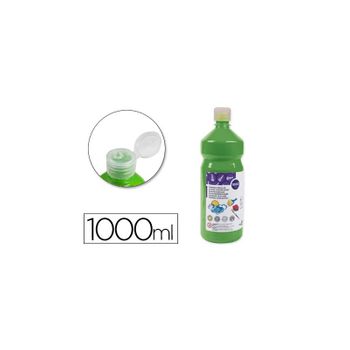 Tempera Liquida Liderpapel Escolar 1000 Ml Verde