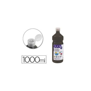 Tempera Liquida Liderpapel Escolar 1000 Ml Negro